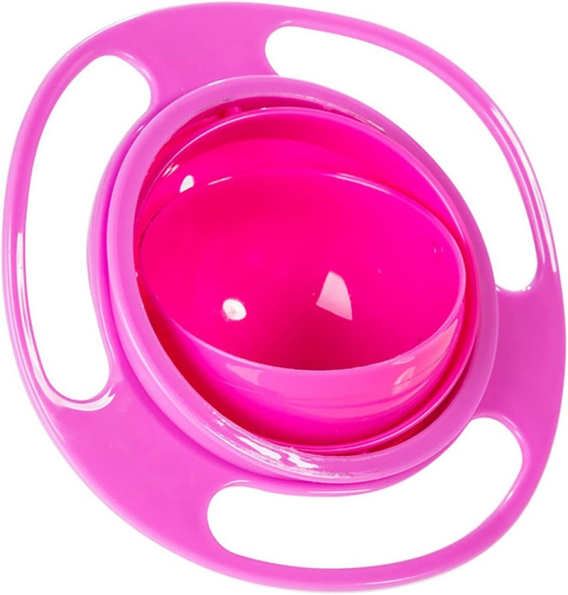 Song Qing Magic Gyro Bowl 360 Degree Rotate Spill-Proof Bowls with Lid Plastic Creative Dishes Practice Feeding Bowls - Image 1